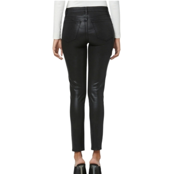 Joe's The Charlie High Rise Skinny Ankle/ Coated/ Black - Picture 3 of 12